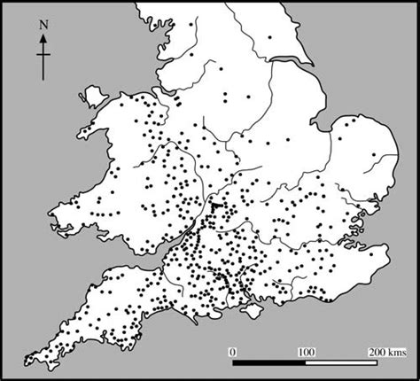 Distribution of hillforts in Iron Age Britain (after Cunliffe 1991 ...