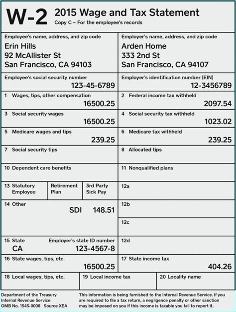 Free Printable W2 It Provides An Immediate Receipt For Proof.Printable ...