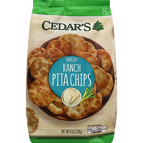 Cedar's Pita Chips, Ranch 6 Oz | Water & Specialty | Reasor's