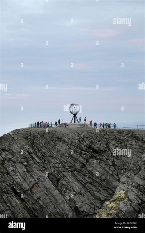 Norway. Nordkapp. Globe Monument Stock Photo - Alamy