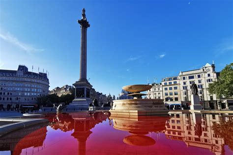 Two arrested as Trafalgar Square fountains turned blood red – Unity News Network