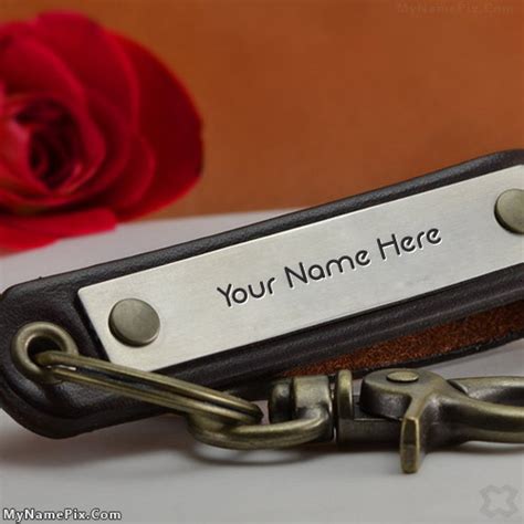 Personalized Leather Keychain With Name