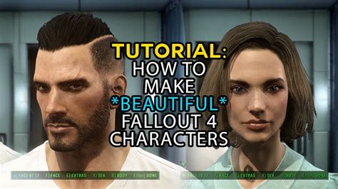 Fallout 4: Tutorial Walkthrough How to Make Hot Characters - male and female - YouTube