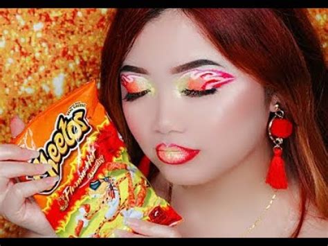 Hot Cheetos Inspired makeup TEASERR - YouTube