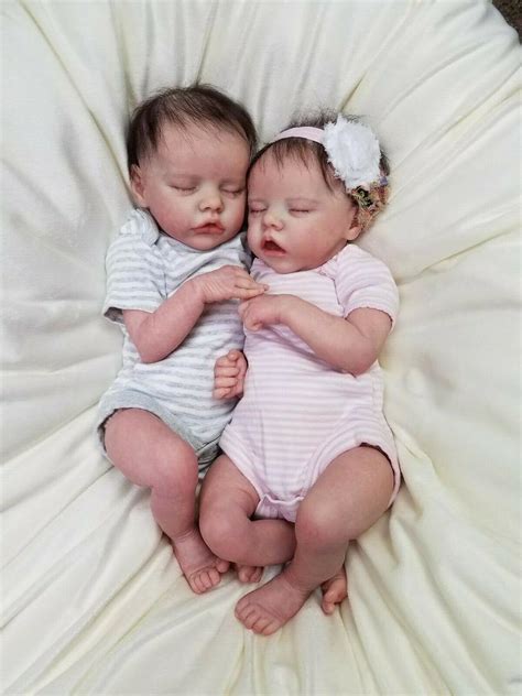 Reborn Baby Boy and Girl Twin A & B by Bonnie Brown Reborn Dolls Lifelike | #2004125105