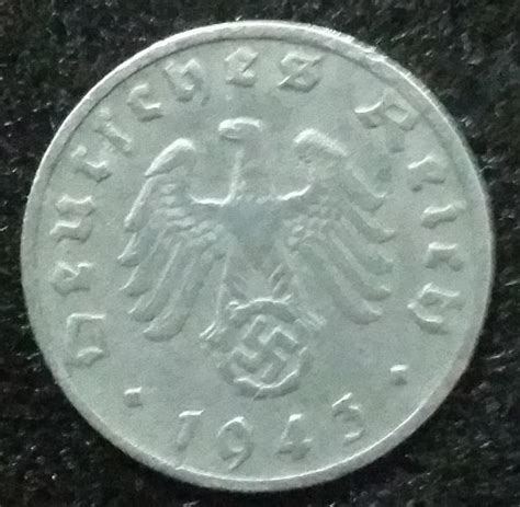 WW2 Rare Nazi Coins with SWASTIKA Hitler & Very Rare 20 Mark Bill ...