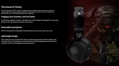 Malaysia Alienware TactX Gaming Headset with Retractable Mic XJ4GD