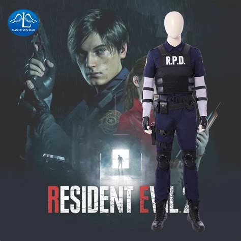 New Arrival Game Resident Evil 2 Cosplay Costume Leon Cosplay Costume Men Halloween Costumes For ...