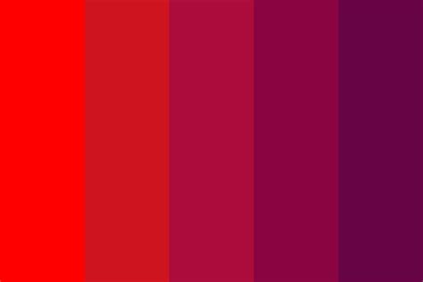 Vibrant Red to Purple Color Palette