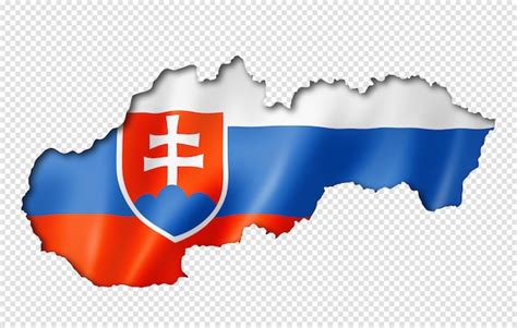 Premium PSD | Slovakian flag map