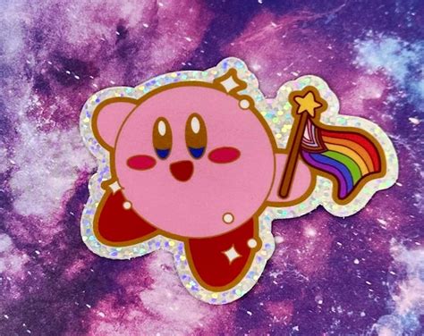 LGBT Kirby Poyo Plush Keychain Kawaii Amigurumi Kirby - Etsy