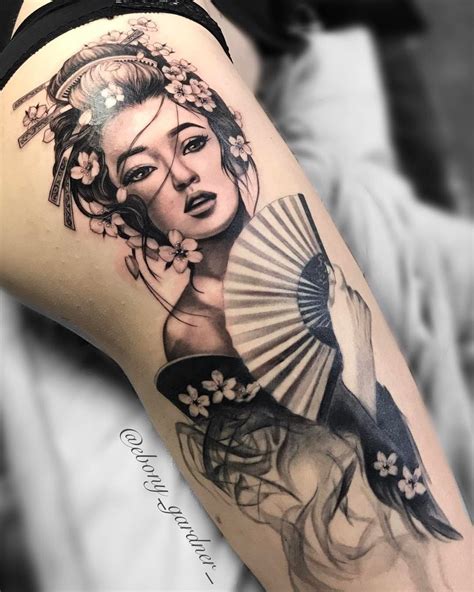 16+ Geisha Leg Tattoo Designs Images