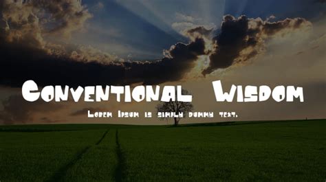 Conventional Wisdom Font : Download Free for Desktop & Webfont