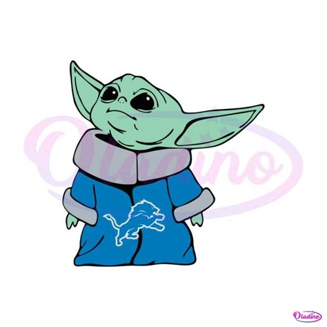 Detroit Lions NFL Baby Yoda Star Wars SVG