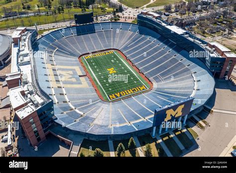 Michigan Stadium, University of Michigan, home of the Wolverines NCAA College Football stadium ...