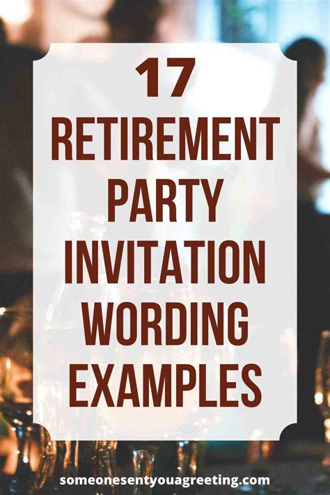 17 Retirement Party Invitation Wording Examples - Someone Sent You A ...