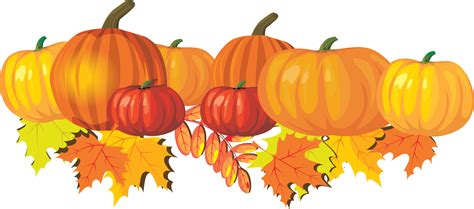 Pumpkins and Leaves Clip Art | Fall clip art, Pumpkin images, Clip art