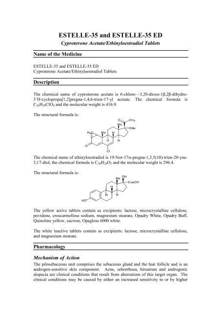 ESTELLE-35 and ESTELLE-35 ED - Medsafe