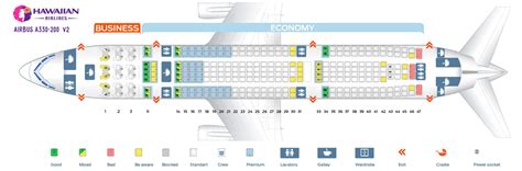 Hawaiian Airlines Airbus A330-200 Seating Chart and Seat Map