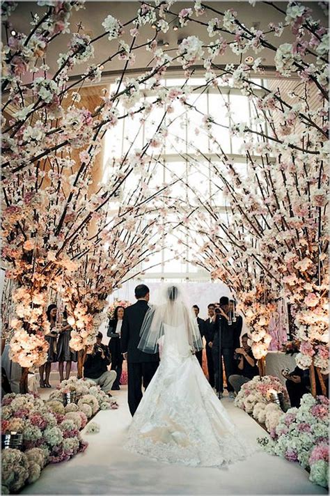 Wedding Aisle Decoration Design | Wedding, Indoor garden wedding ...