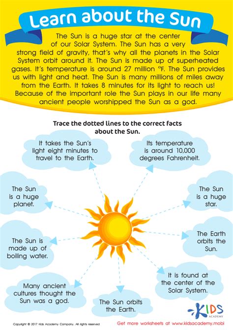 Sun Facts For Kids Printable