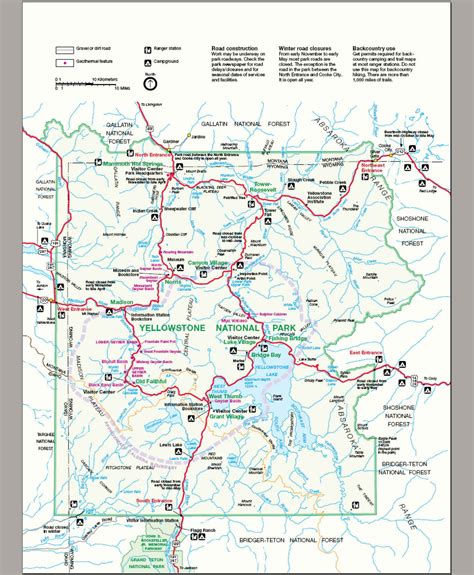 Yellowstone National Park Road Closures Map - London Top Attractions Map