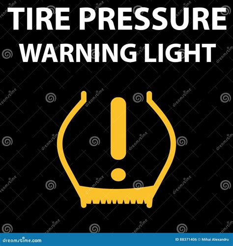 Tire Pressure DTC Code Warning Light Icon. Car Pictogram from Dashboard ...