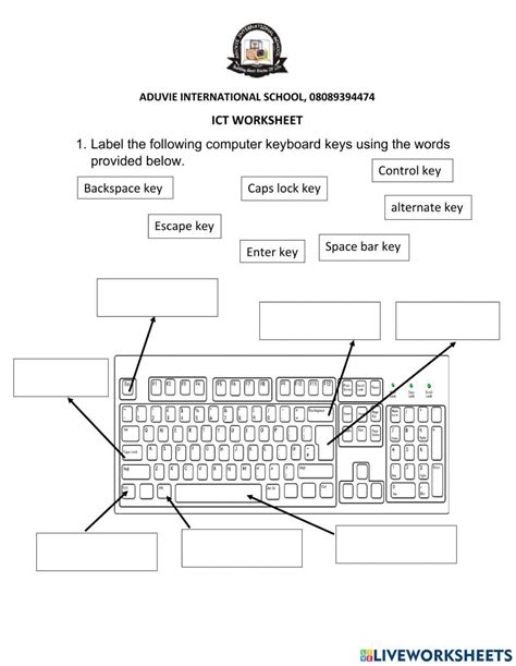 Computer Keyboard keys interactive worksheet | Live Worksheets - Worksheets Library