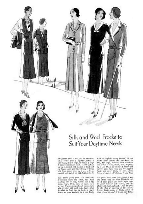 1930s Fashion History - Good Housekeeping Fashion Design Images Oct 1930 - 4 - Fashion History ...