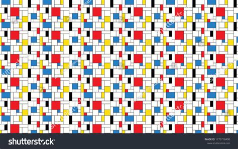 Neoplasticism (Piet Mondrian) imitation seamless - Royalty Free Stock ...