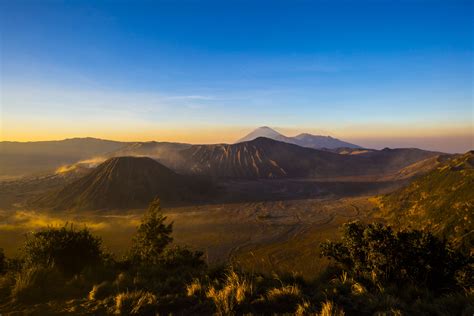 indonesia, Java, Stratovolcano, Sunrise, Mount, Bromo, Bromo, Volcano ...