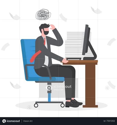 Fatigue From Overworked Illustration - Free Download Business Illustrations | IconScout