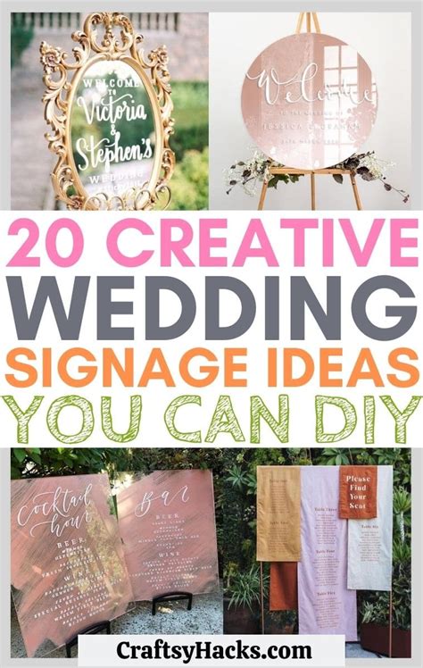 20 Creative DIY Wedding Sign Ideas - Craftsy Hacks