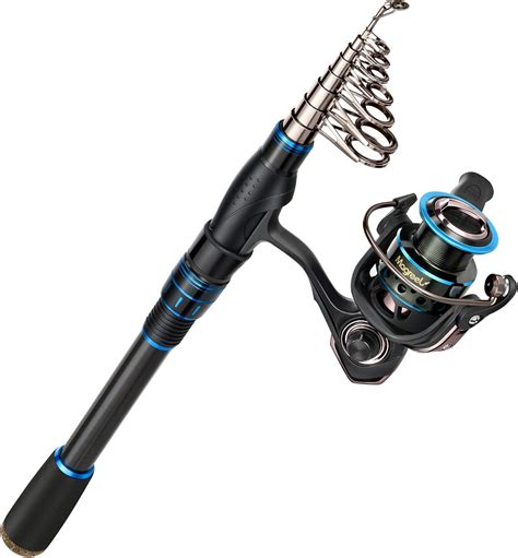 Magreel Telescopic Fishing Rod and Reel Combo Carbon Fiber Fishing Pole with Reel Combo Fishing ...