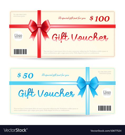 Elegant gift voucher or gift card template Vector Image