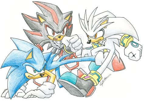 Sonic vs Shadow vs Silver by N0B0D1 on deviantART | Sonic, Silver the hedgehog, Shadow