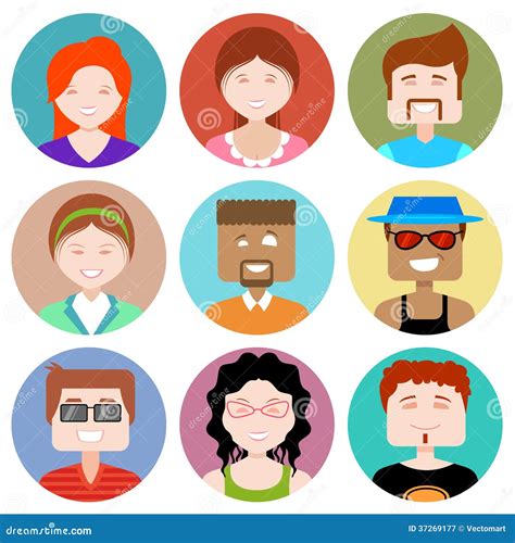 Flat Design People Icon stock vector. Illustration of member - 37269177