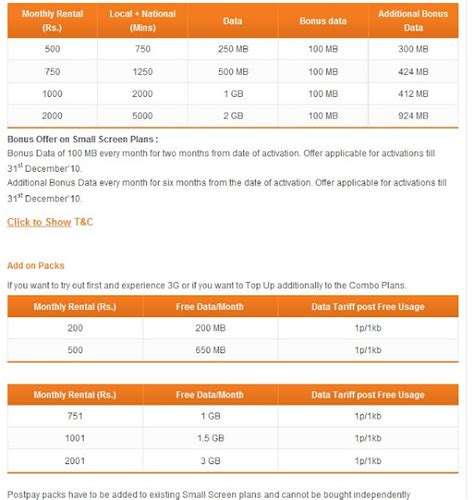 Genuine Softwares and Cool Tricks: Tata Docomo 3G Prepaid & Postpaid Plans new