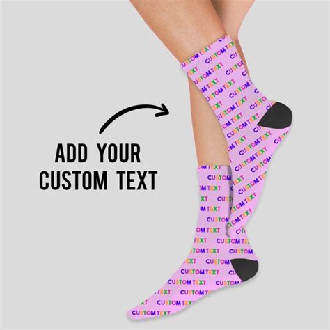 Personalized Custom Socks Custom Text Socks Create Your Own - Etsy