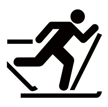 cross country skiing symbol - Clip Art Library