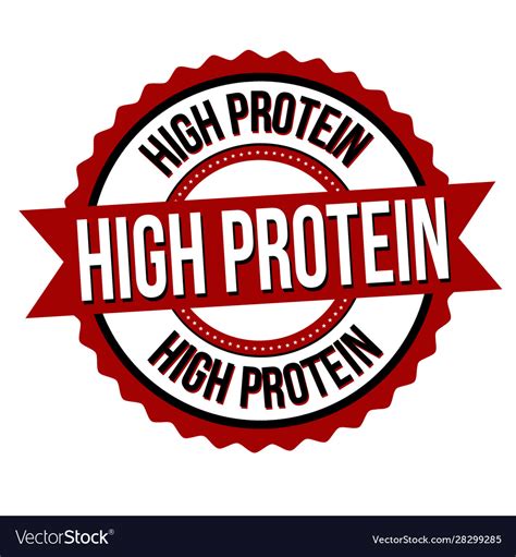 High protein label or sticker Royalty Free Vector Image
