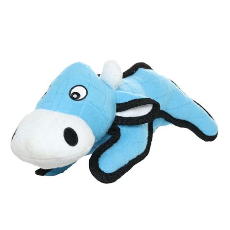 Tuffy Barnyard Series Dog Toy - Blue Cow | BaxterBoo