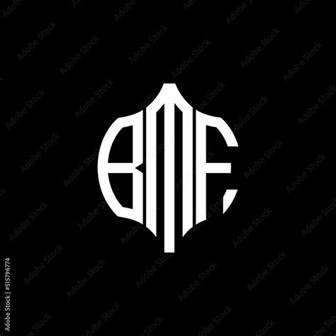 BMF letter logo. BMF best black background vector image. BMF Monogram ...