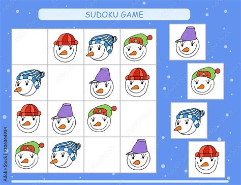 Sudoku for kids. Kids activity sheet. Training logic, educational game ...