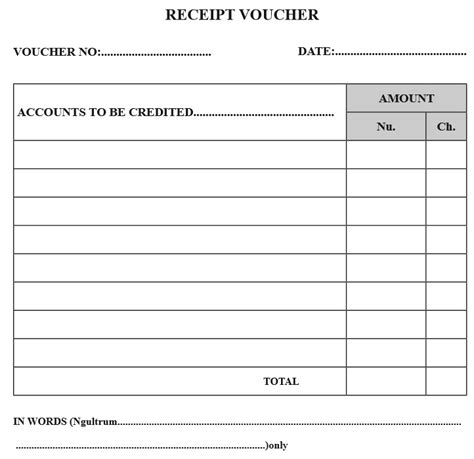 9 Free Sample Receipt Voucher Templates - Printable Samples