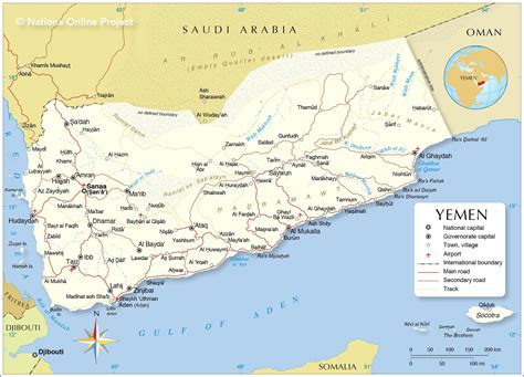 Political Map of Yemen - Nations Online Project