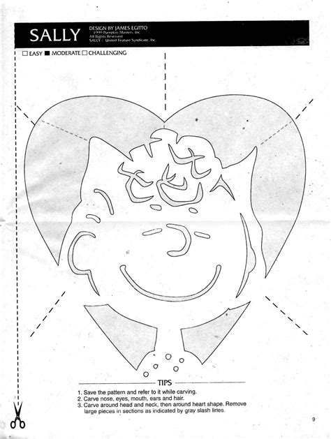 Peanuts/Charlie Brown: Sally (Pumpkin Stencil - Pumpkin Pattern - Pumpkin Template - Jack-o ...