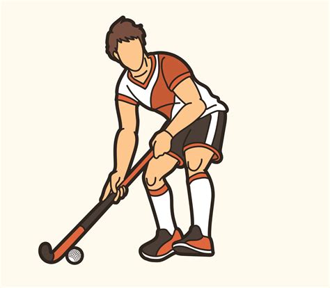 Field Hockey Sport Man Player 11754765 Vector Art at Vecteezy