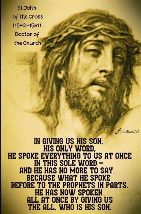 Quote of the Day – 26 January – Sunday of the Word of God – ‘His only Word’ – AnaStpaul