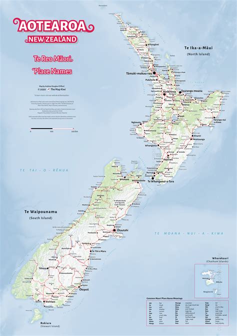 Te Reo Māori Map of Aotearoa/New Zealand | The Map Kiwi